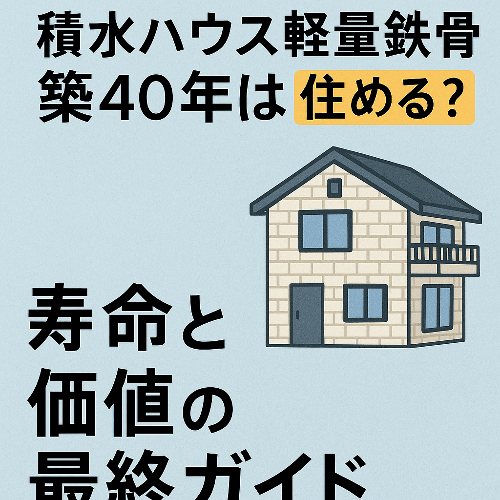 積水ハウス軽量鉄骨築40年は住める?寿命と価値の最終ガイド
