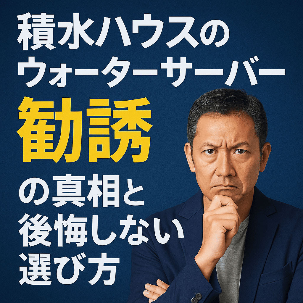 積水ハウスウォーターサーバー勧誘の真相と後悔しない選び方