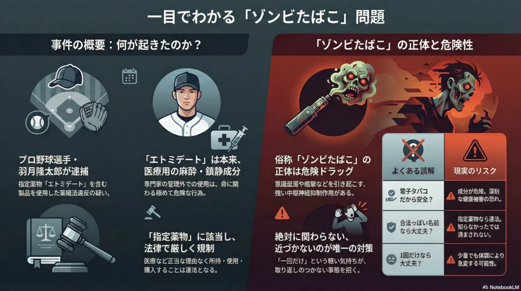 羽月隆太郎のゾンビたばこ報道がわかる図解
