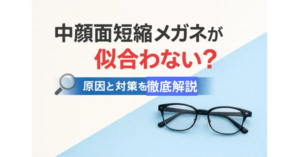 中顔面短縮メガネが似合わない人必見の原因と対策ガイドの画像